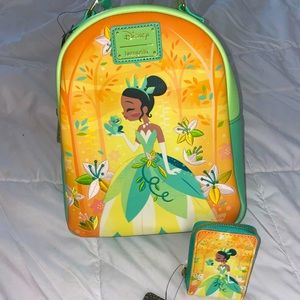 NWT LOUNGEFLY TIANA BAG AND CARD HOLDER